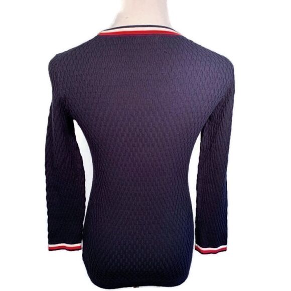 Tommy Hilfiger Navy Sweater Sz M - Picture 2 of 6